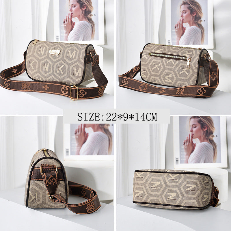 Women's Fashion Simple Retro Textured Autumn Crossbody Bags