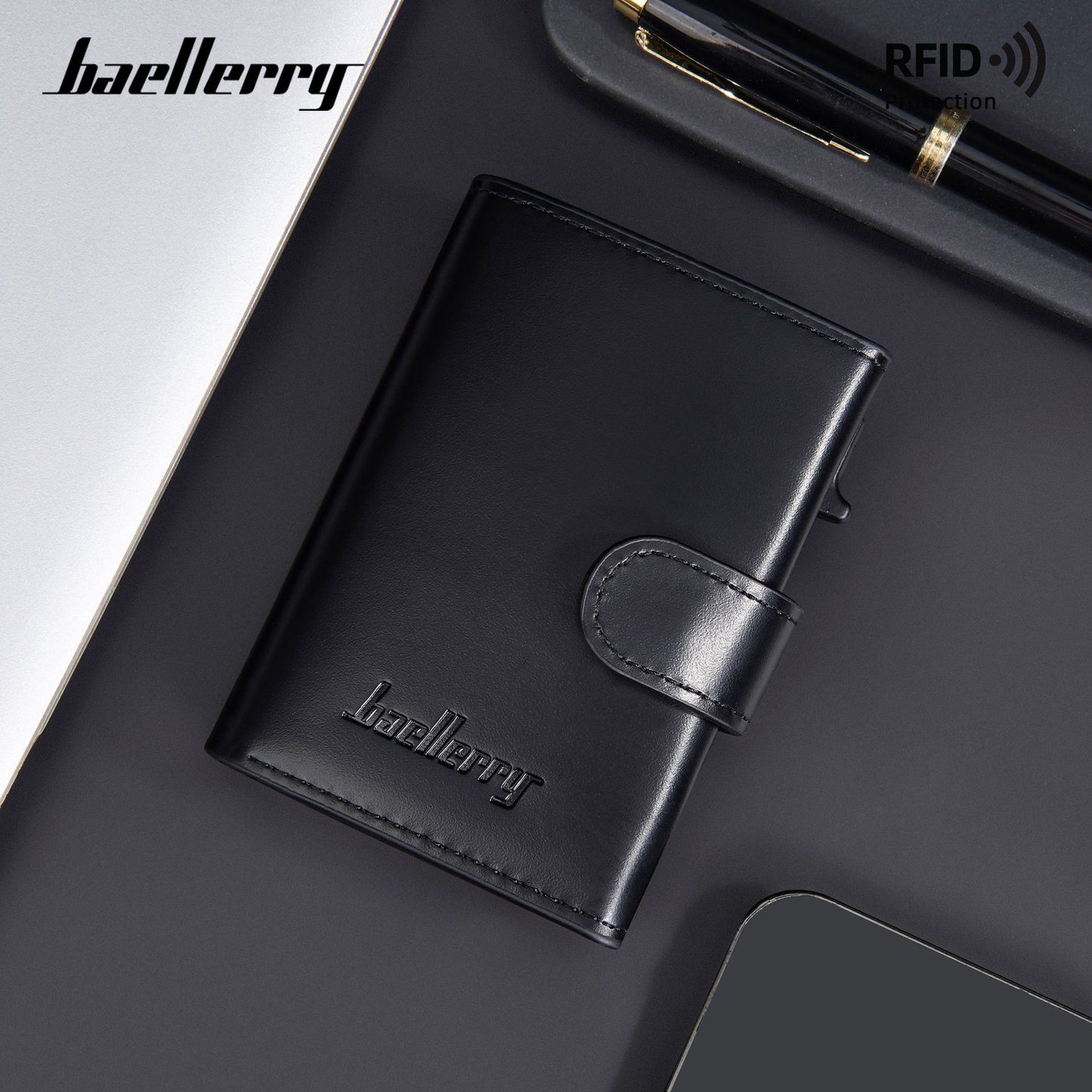 Men's Side Push Pinball Cassette Zipper Card Holder