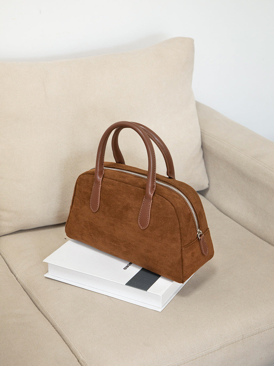 Women's Suede Large Capacity Niche Retro Plush Hand Handbags