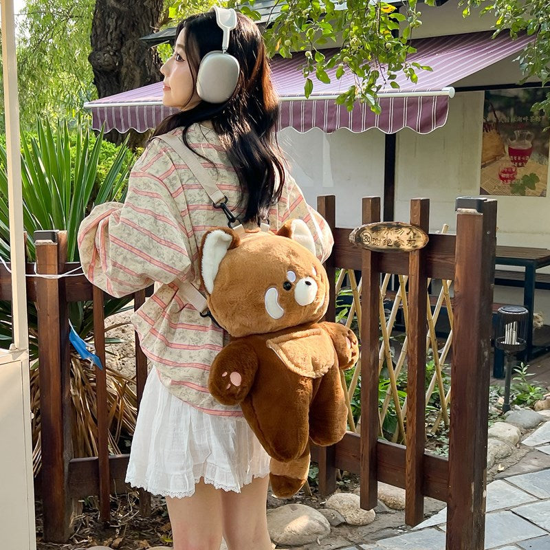 Lesser Panda Doll Cartoon Cute Fluffy Backpacks