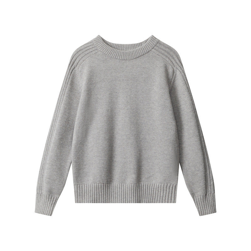 Women's Solid Color Simple Style Crew Neck Sweaters