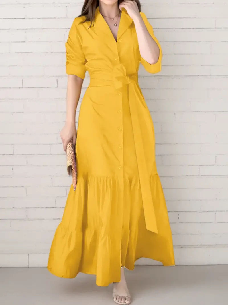 Women's Temperament Bohemian Exotic Vacation Printed Mid-length Dresses