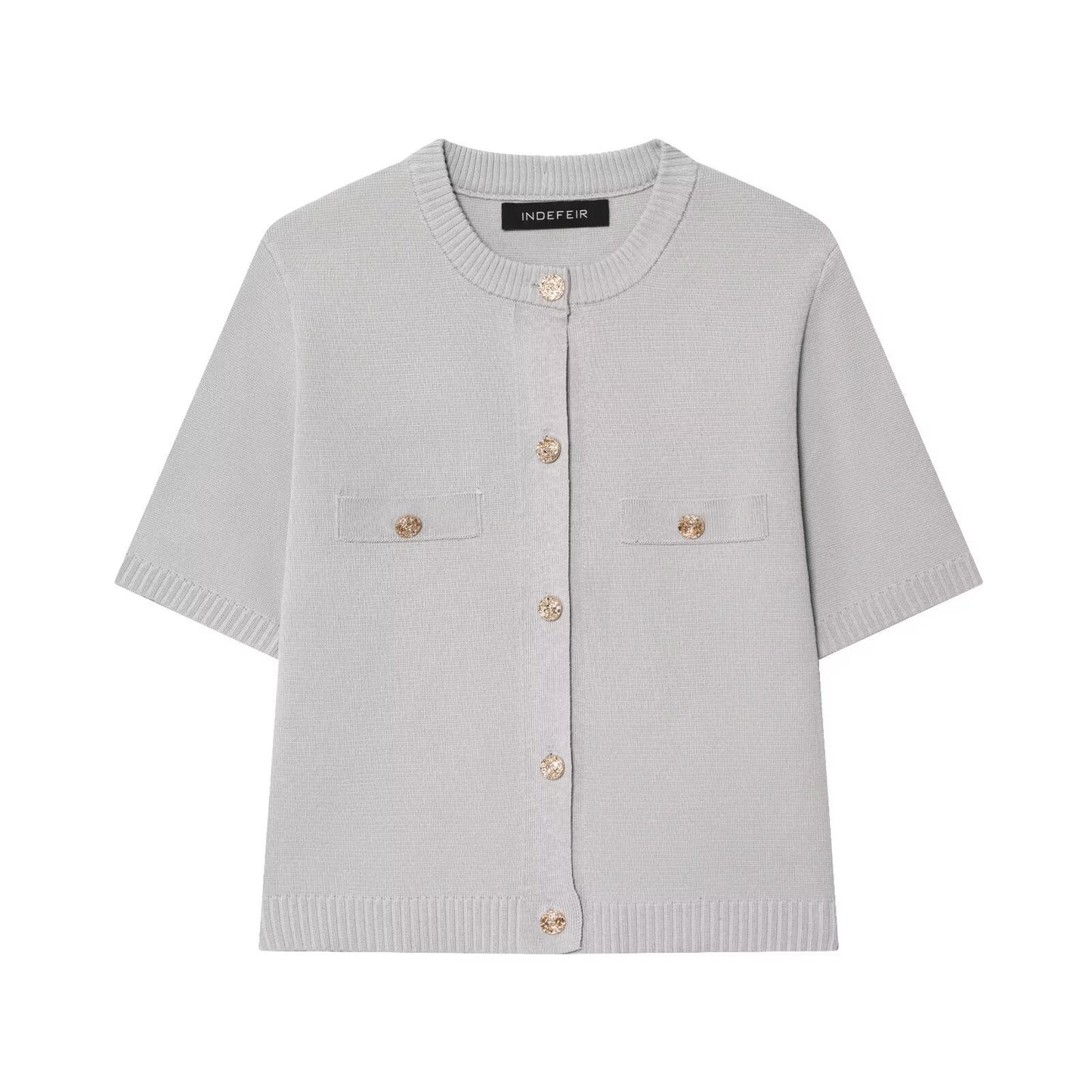 Women's Homemade Western Style Fashion Short-sleeved Knitted Knitwear