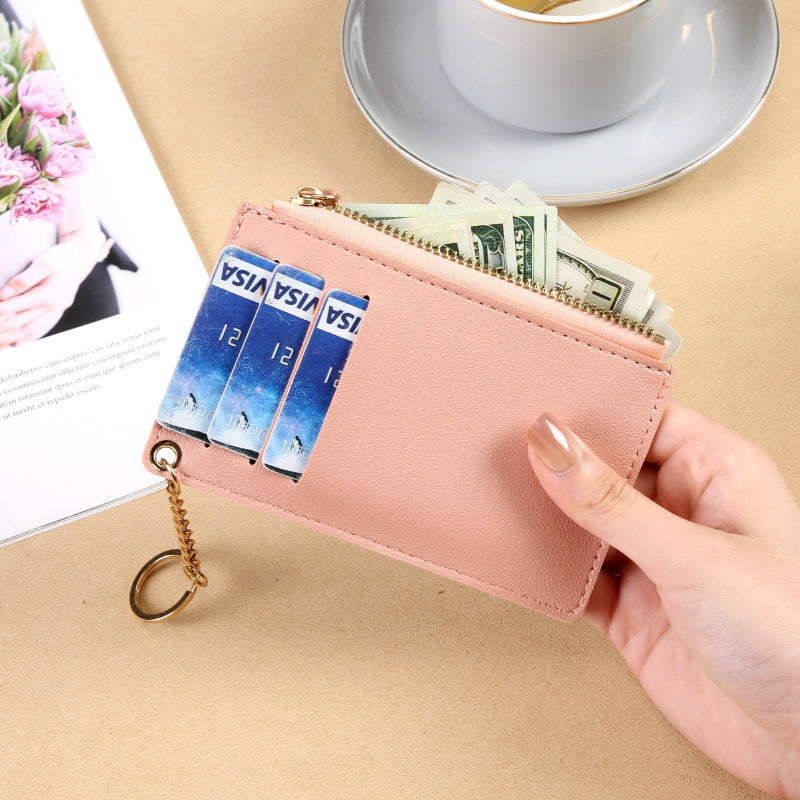 Korean Zip Candy Color Bus Bank Card Holder