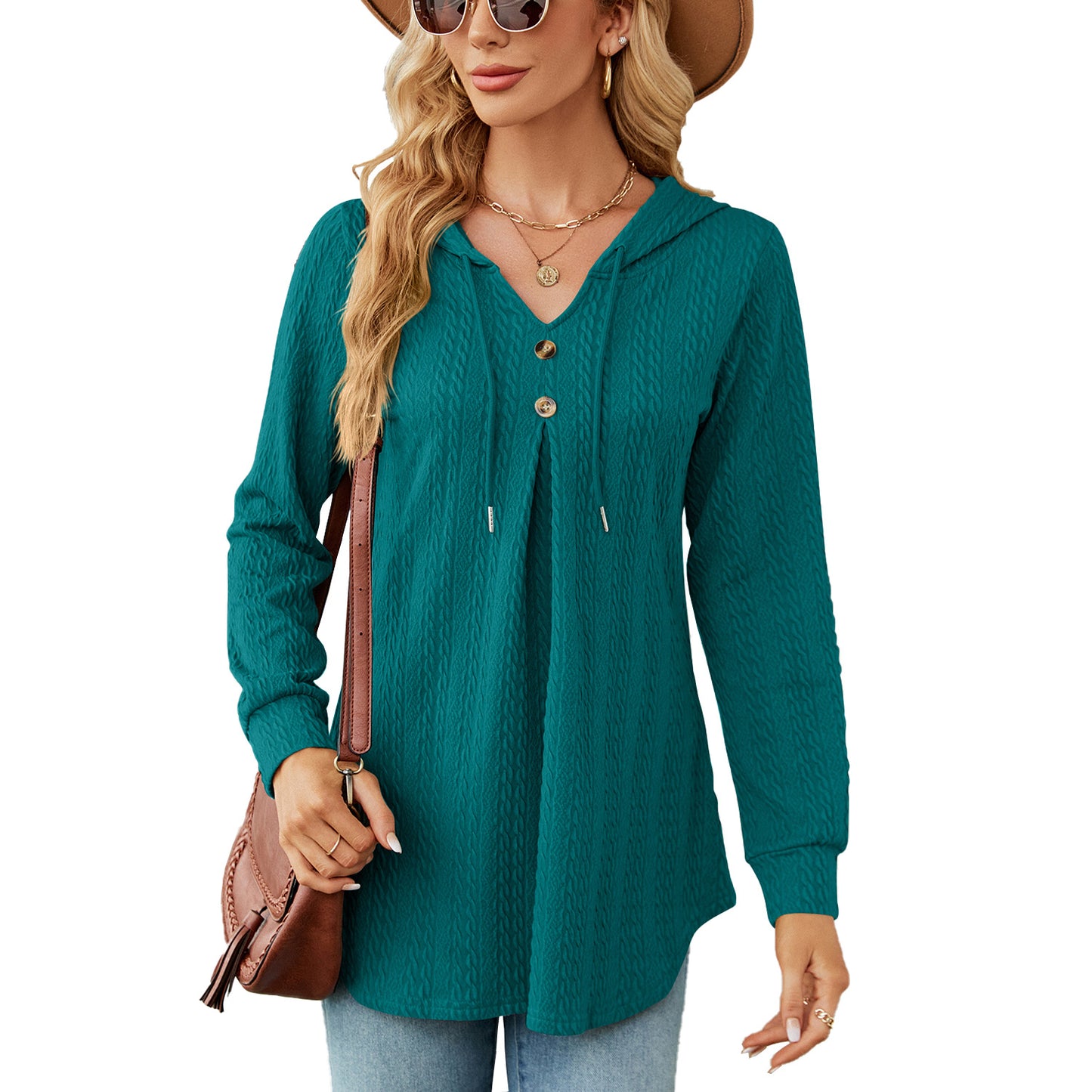 Women's Loose Long Sleeve Hooded For Women's Sweater, Sweater