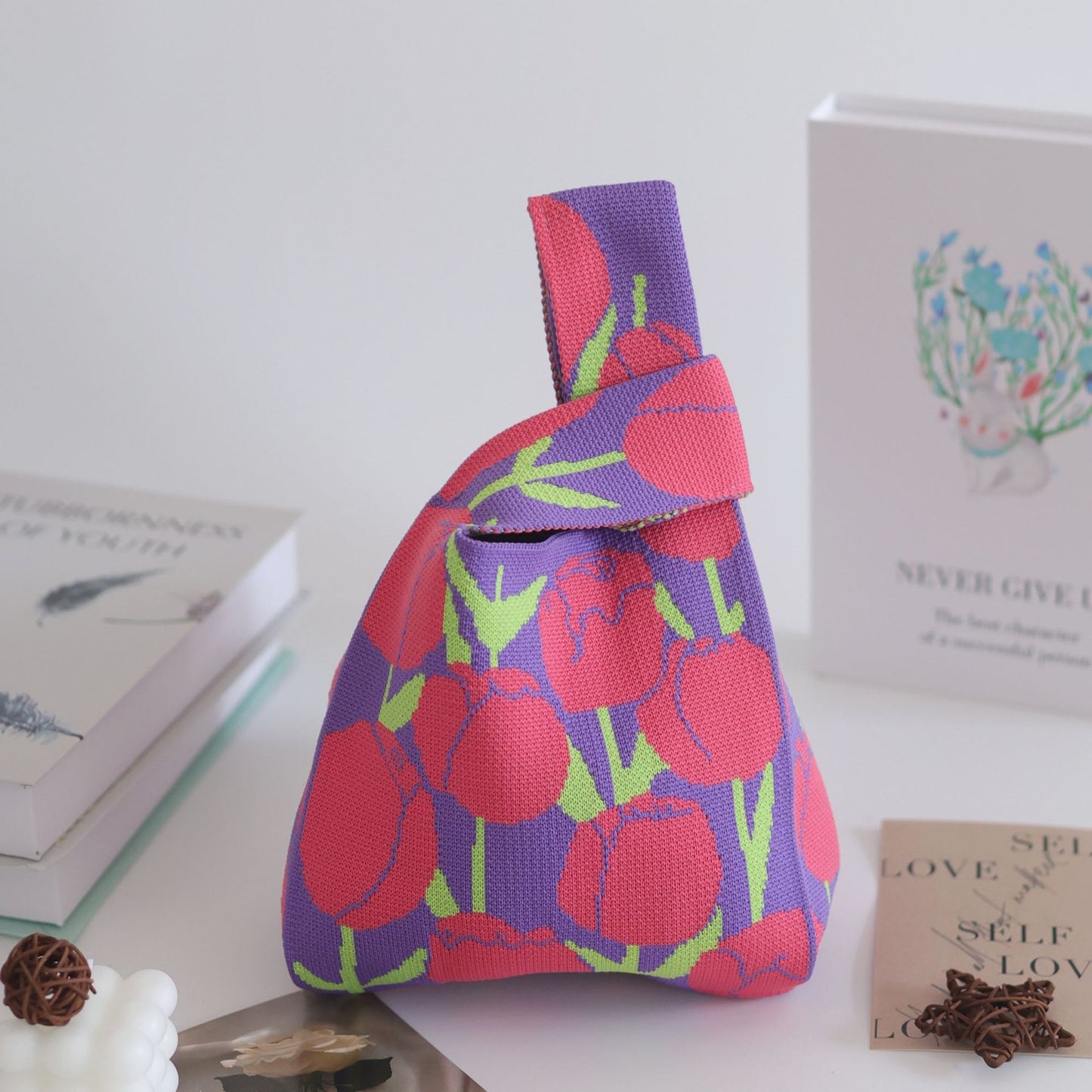 Women's Stylish Knitted Woven Vest Simple Handbags