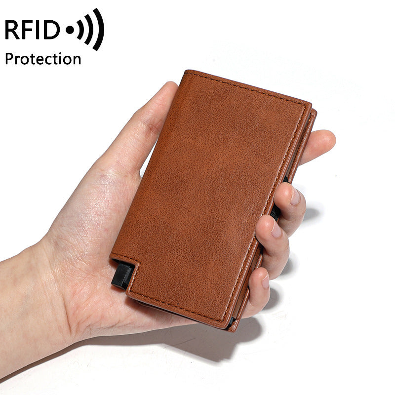 Swiping Multifunctional Automatic Bottom Push Pinball Card Holder