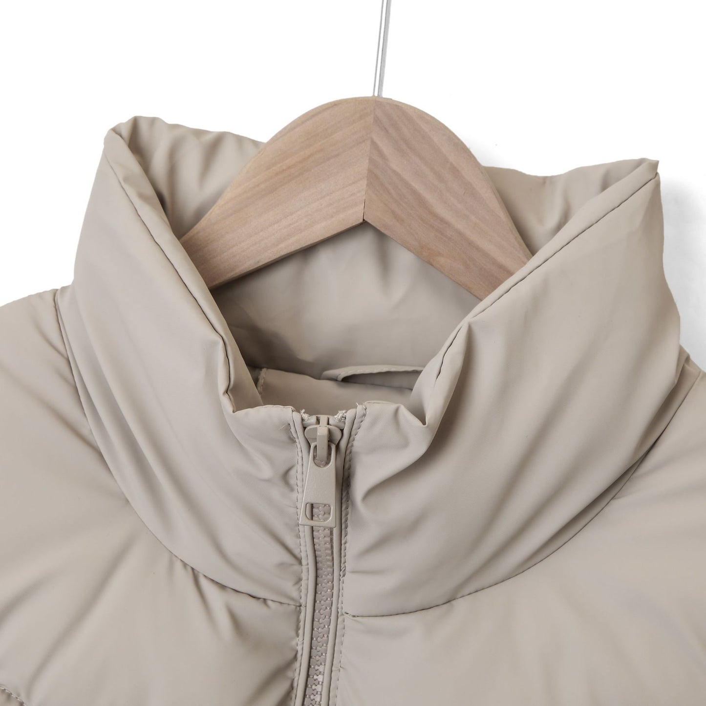 Women's Collar Quilted Adjustable Hem Warm Cotton Women's Vest