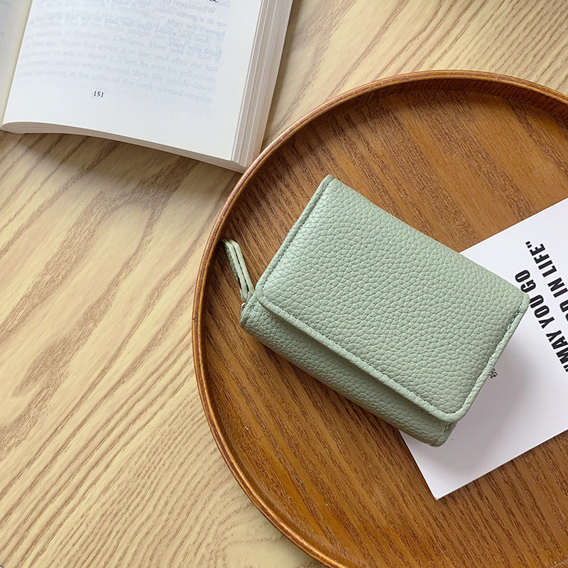 Women's Simple Short Folding High Sense Three-fold Ladies Wallets
