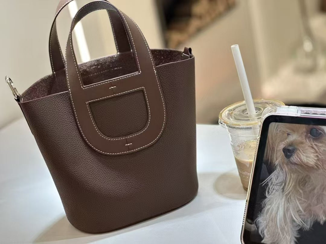 Women's Vegetable Basket Genuine Leather Fashion Combination Crossbody Bags