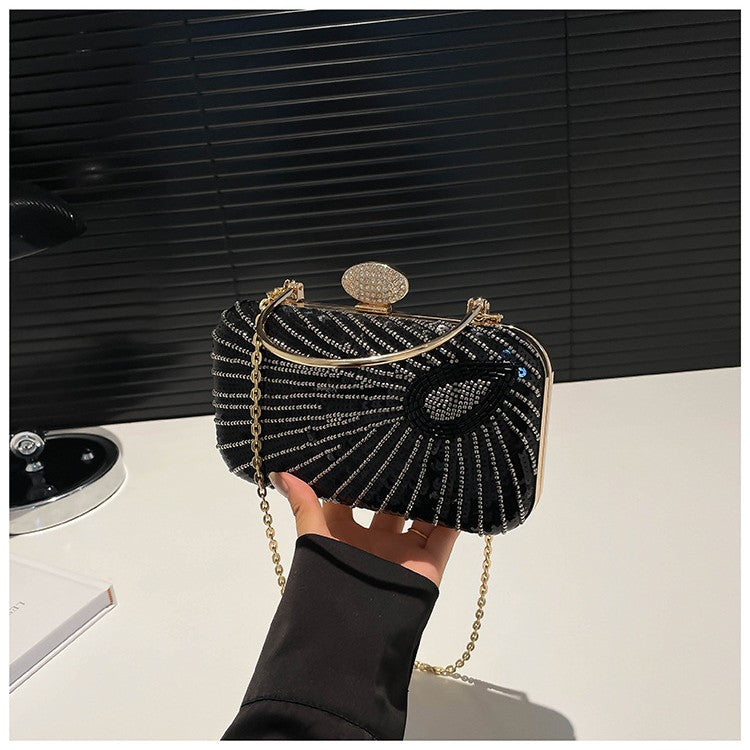 Women's Trendy Hand Holding Dinner Diamond Banquet Evening Bags