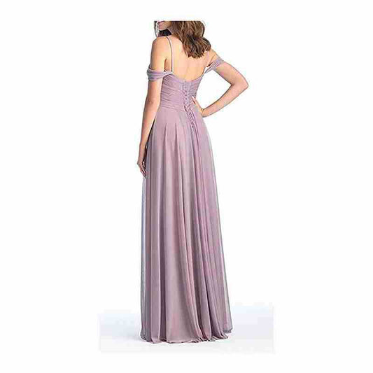 Women's Ruffled Bridesmaid Dress Long Gown Formal Wedding Dresses