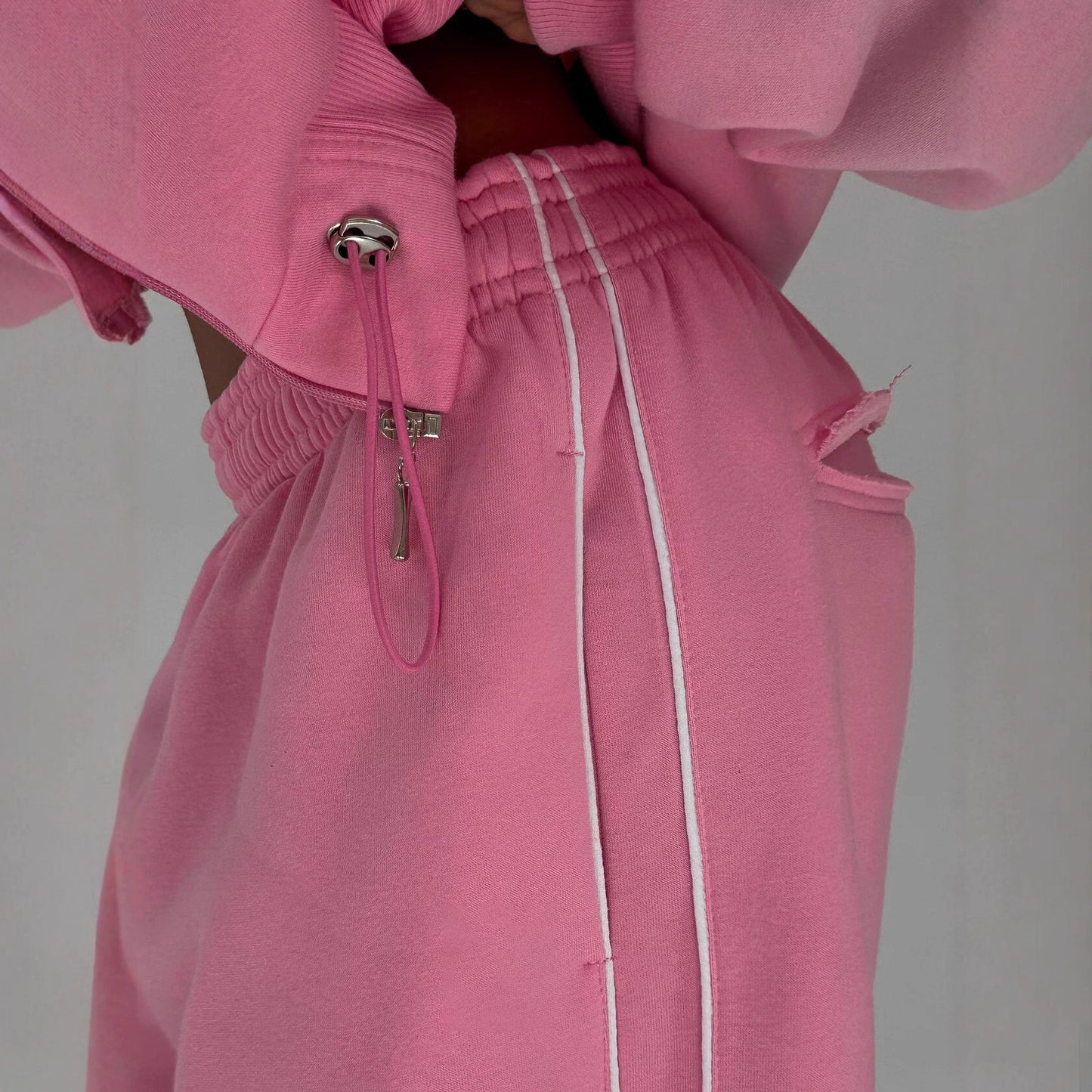 Sports Two-piece Fashion Zipper Hooded Loose Suits