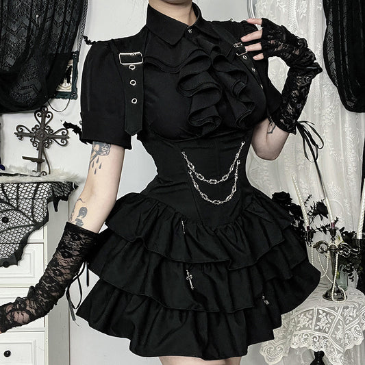 Culture Adult Lady Like Woman Elegant Ruffle Dresses