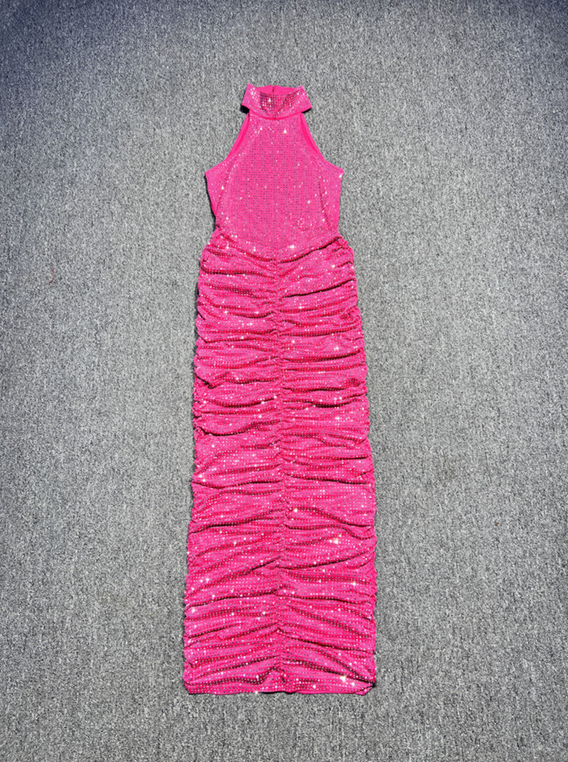French Rhinestone Strap Dress Affordable Luxury Dresses