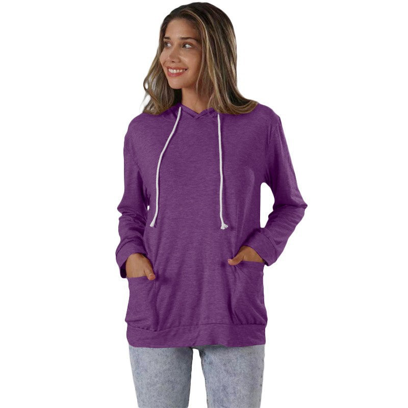 Women's Street Pocket Long Sleeve Sweatshirt Sports Women's Sweater, Sweater