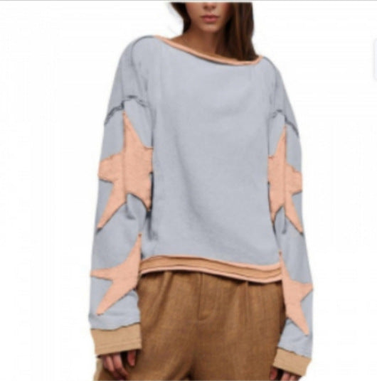 Women's Fashion T-shirt Long Sleeve Round Neck Women's Sweater, Sweater