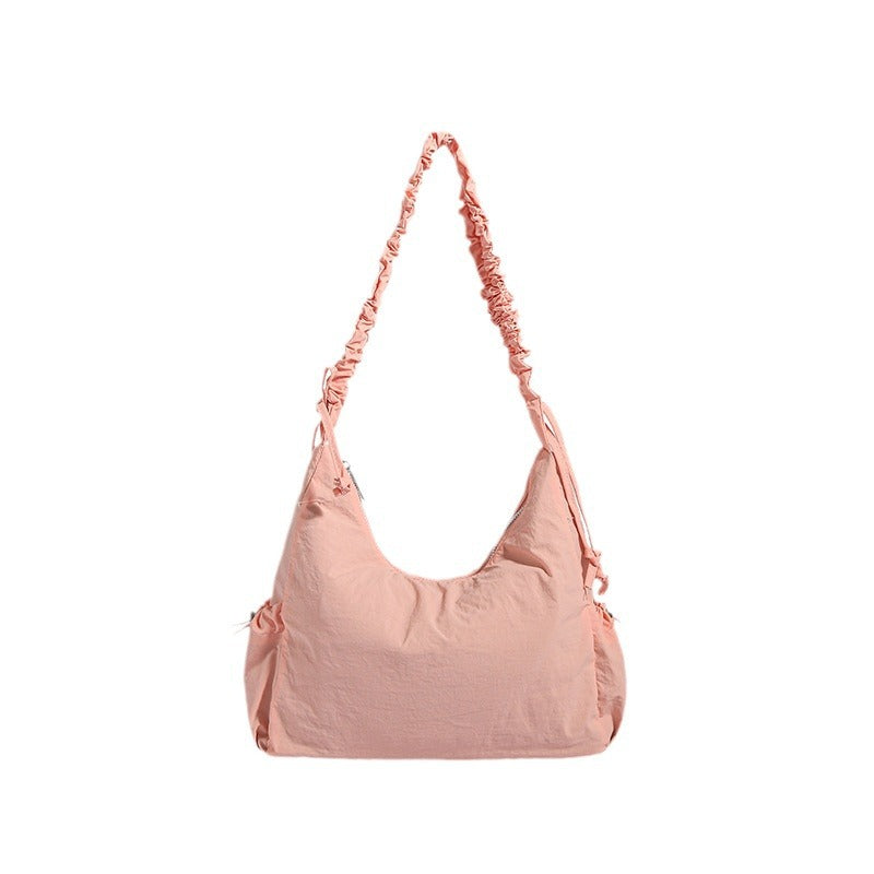Pleated Cloud Female Summer Drawstring Large Bags