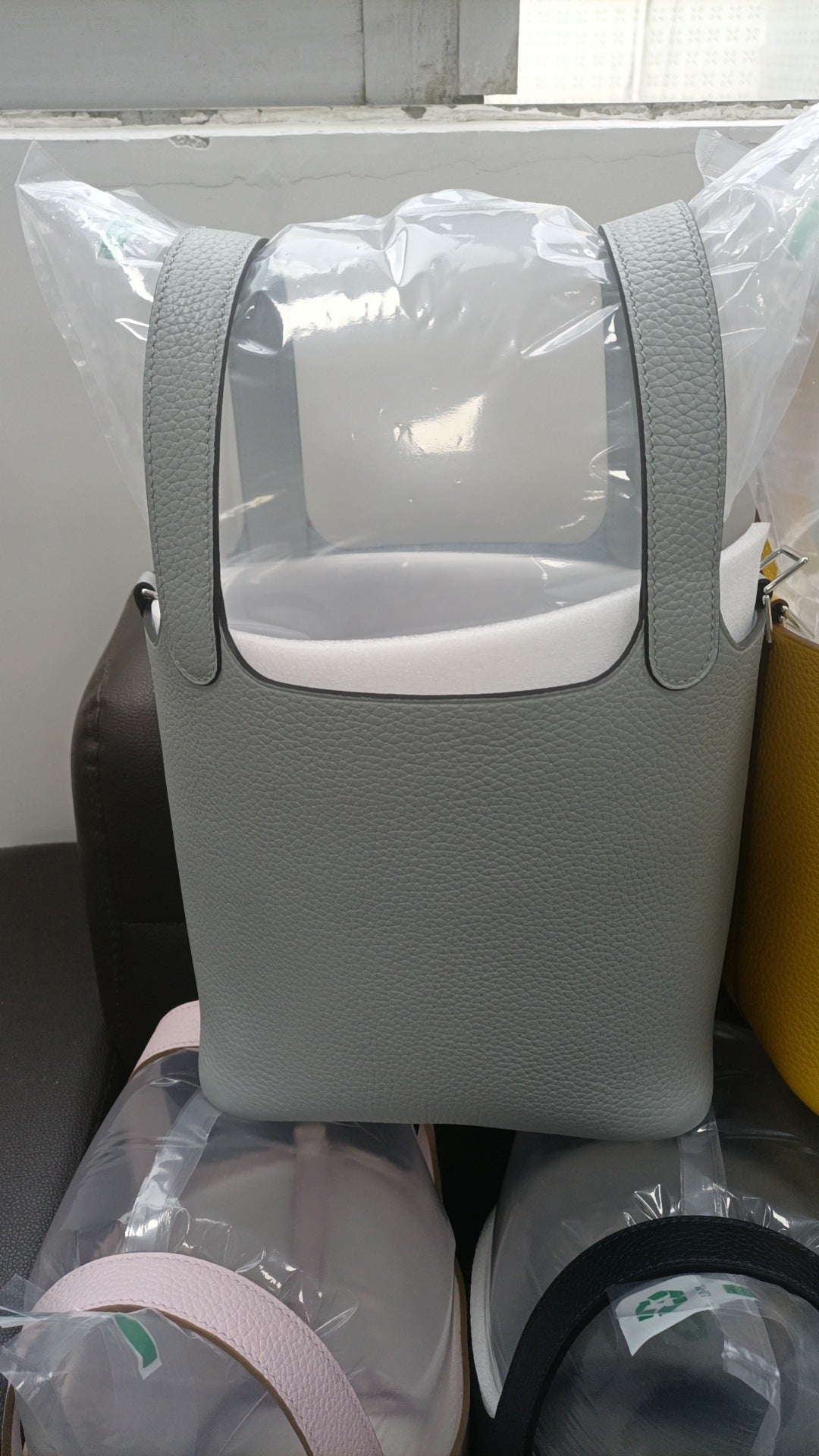 New Vegetable Basket Layer Thickness Cowhide Handbags