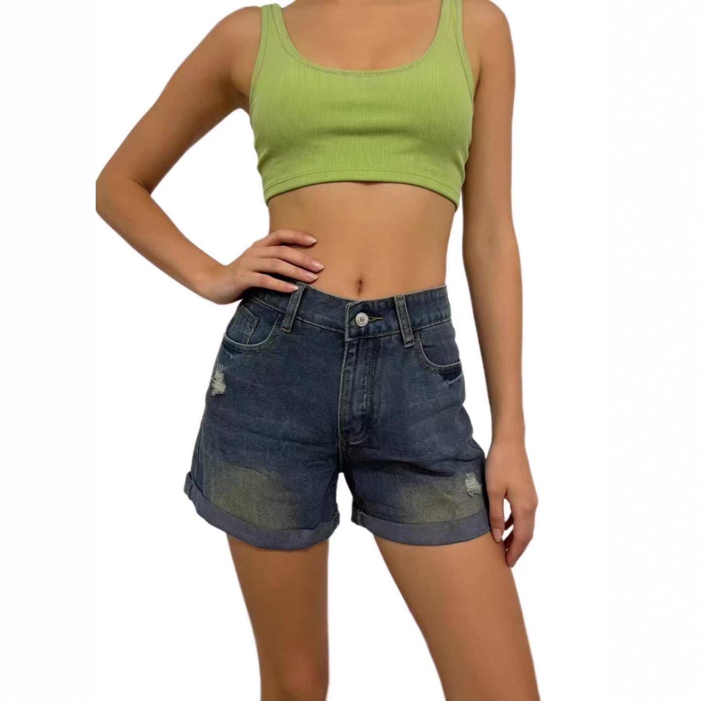 Women's Leg Denim Hot Summer High Waist Loose Slimming Women's Jeans