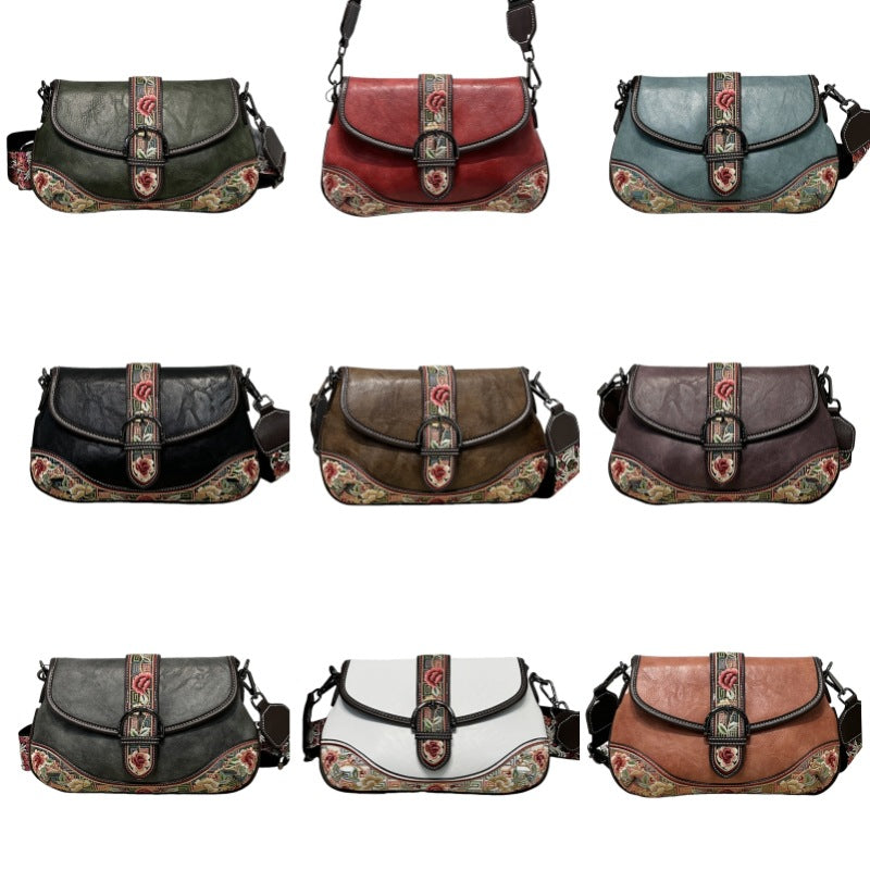 Women's Chinese Style Embroidery With Cheongsam Cotton Crossbody Bags