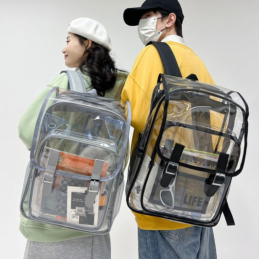 Trendy Flip Transparent Large Heavy Duty Backpacks