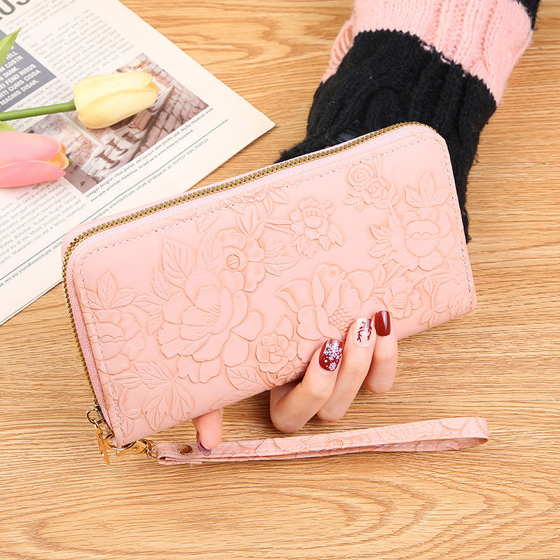 Women's Long Korean Fashion Hand-held Zipper Ladies Wallets