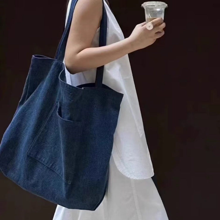 Comfortable Denim Daily Commuting Fashion Large Handbags