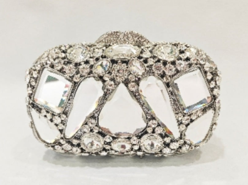 Women's Diamond Glass Diamonds Clutch Banquet Evening Bags