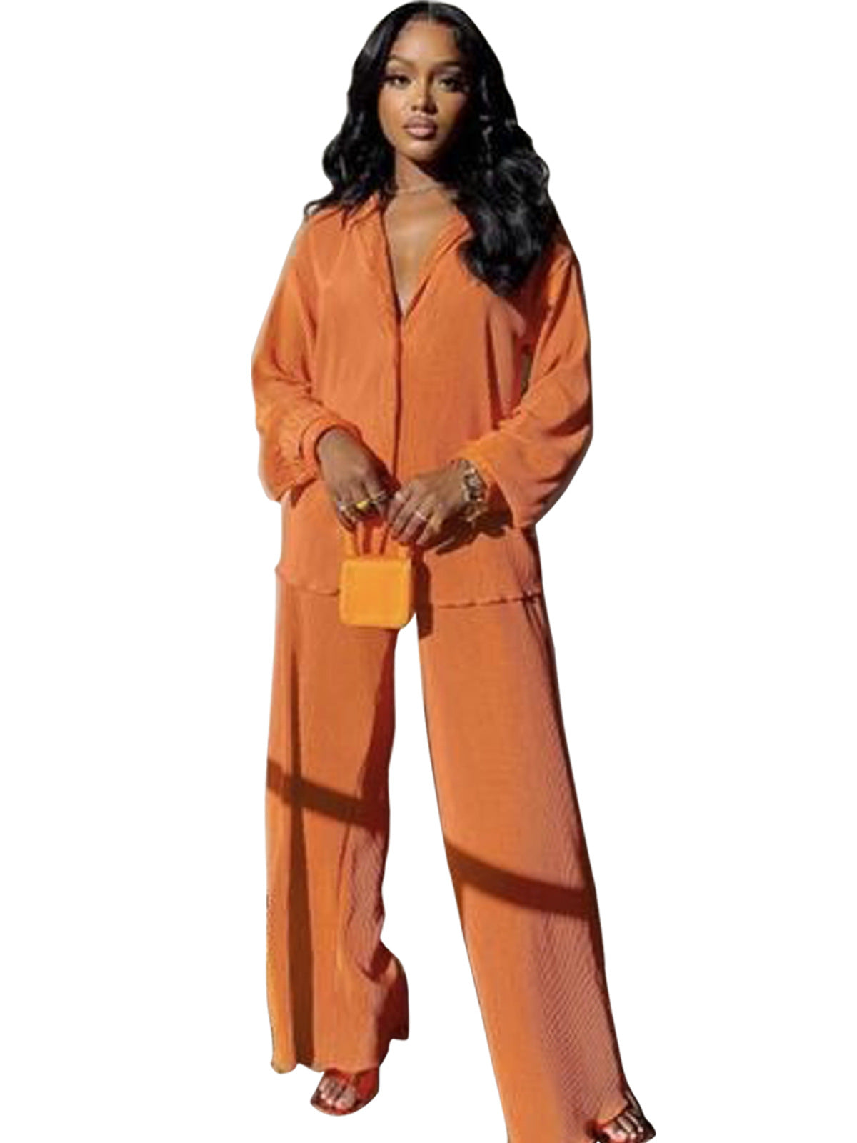 Women's Elegant Solid Color Trousers Two-piece Suits