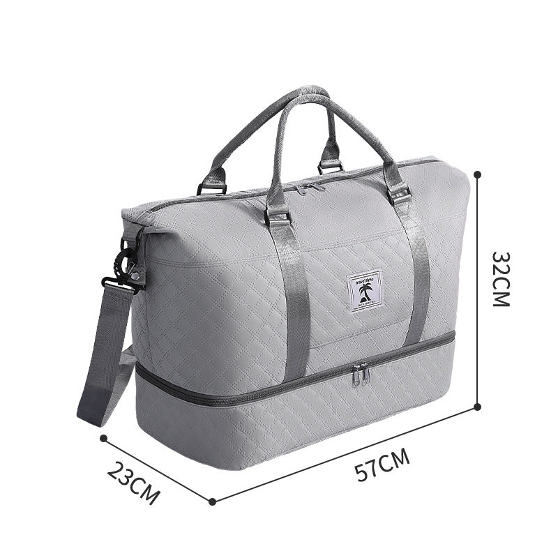 Rhombus Storage With Shoe Compartments Short Trip Yoga Fitness Bags