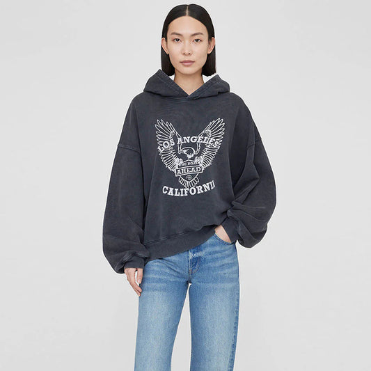 Women's Old Eagle Fried Color Washed Water Sweaters