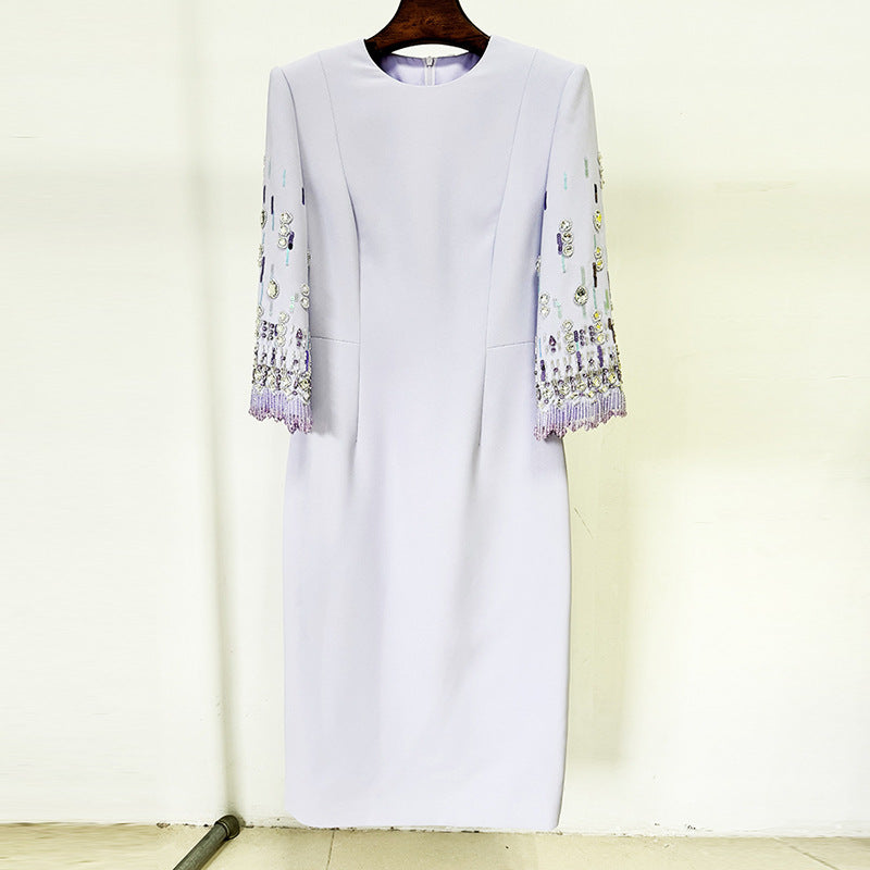 Stylish Unique Classy Fashion Bead Mid-length Dress