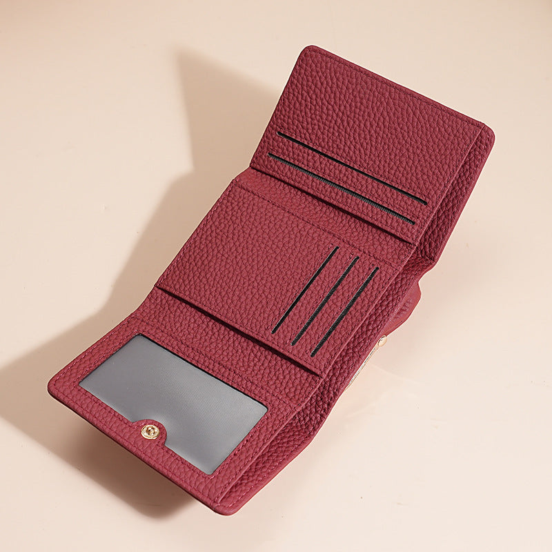 Multifunctional Style Female Genuine Leather Credit Ladies Wallets