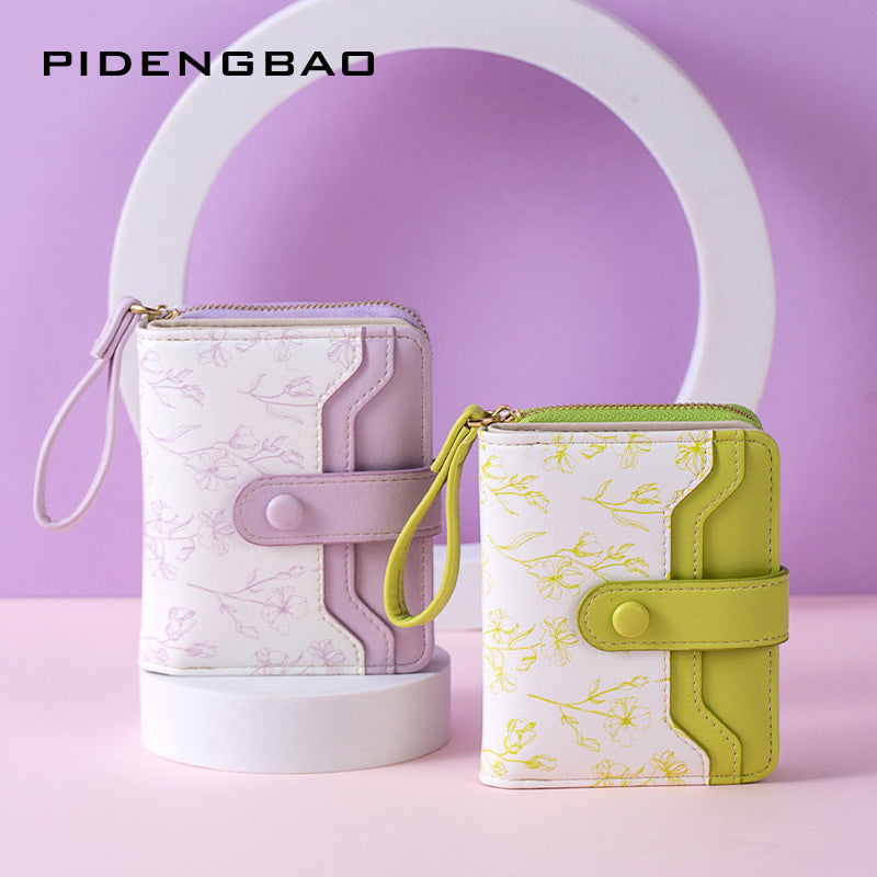 Women's Romantic Style National Fashion Floral Large Ladies Wallets