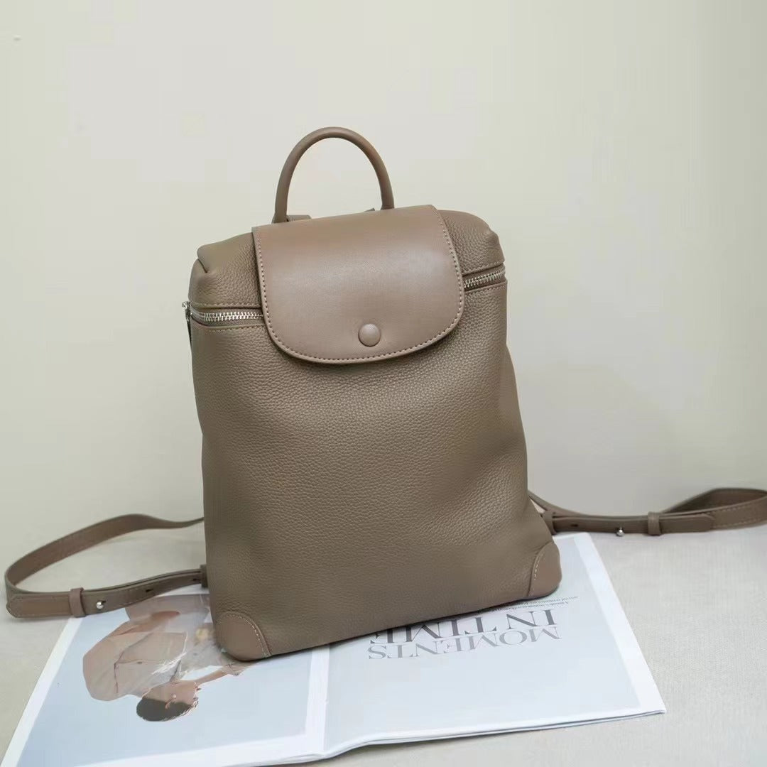Capacity First Layer Cowhide Leisure Commuter Backpacks