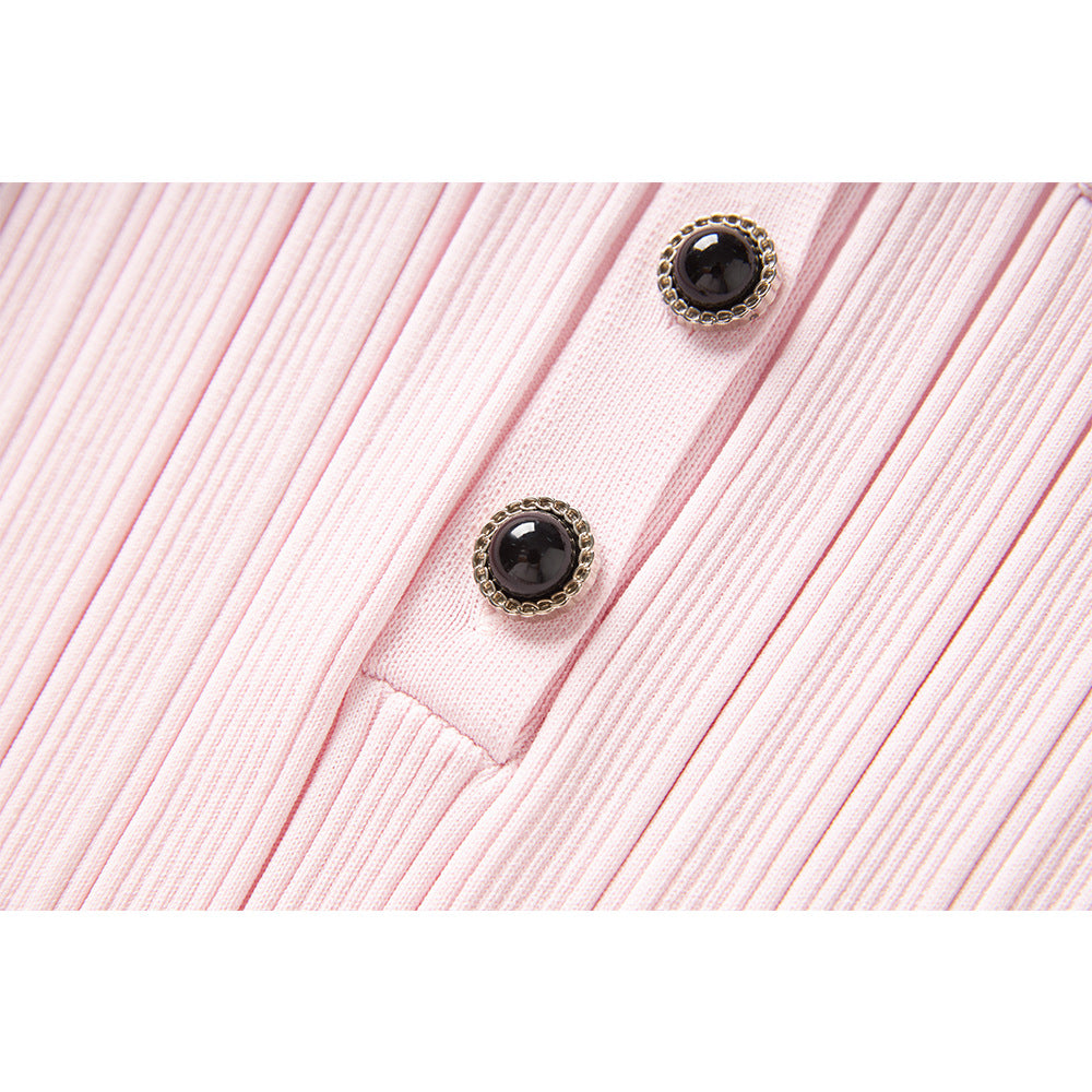 Classic Style Pink Collar Graceful Fashionable Elegant Dresses