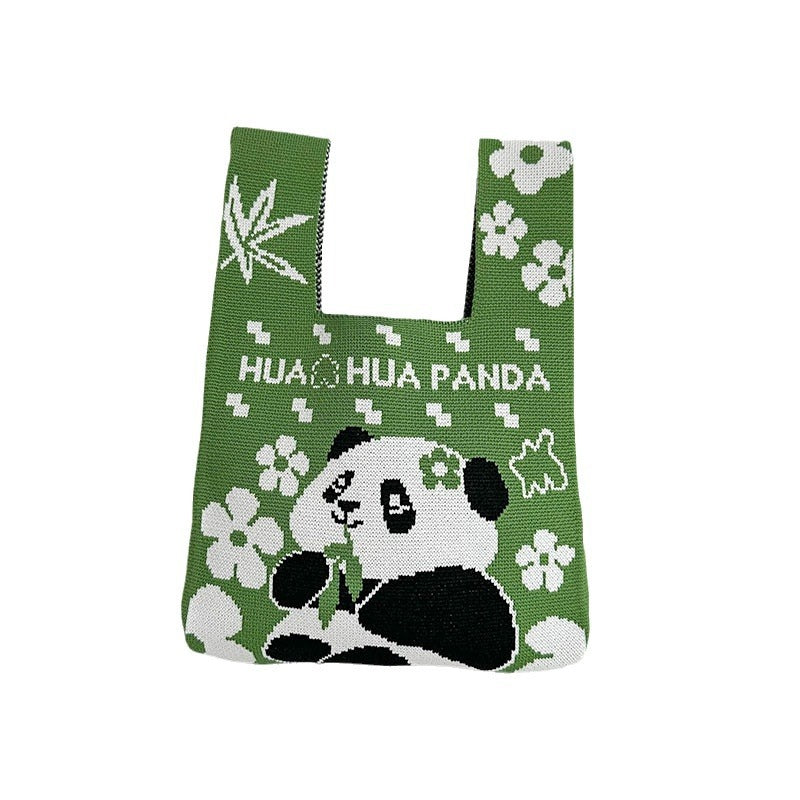 Female Cute Panda Cartoon Mobile Storage Handbags