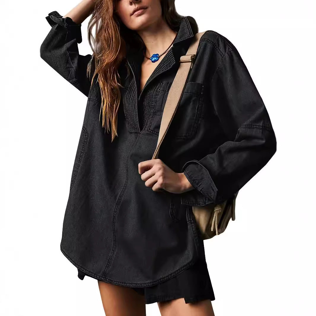 Classic Denim Long-sleeved Fashion Design Casual Jackets