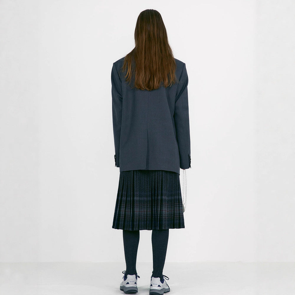 Women's Button Wool Autumn Fashion Design Loose Blazers