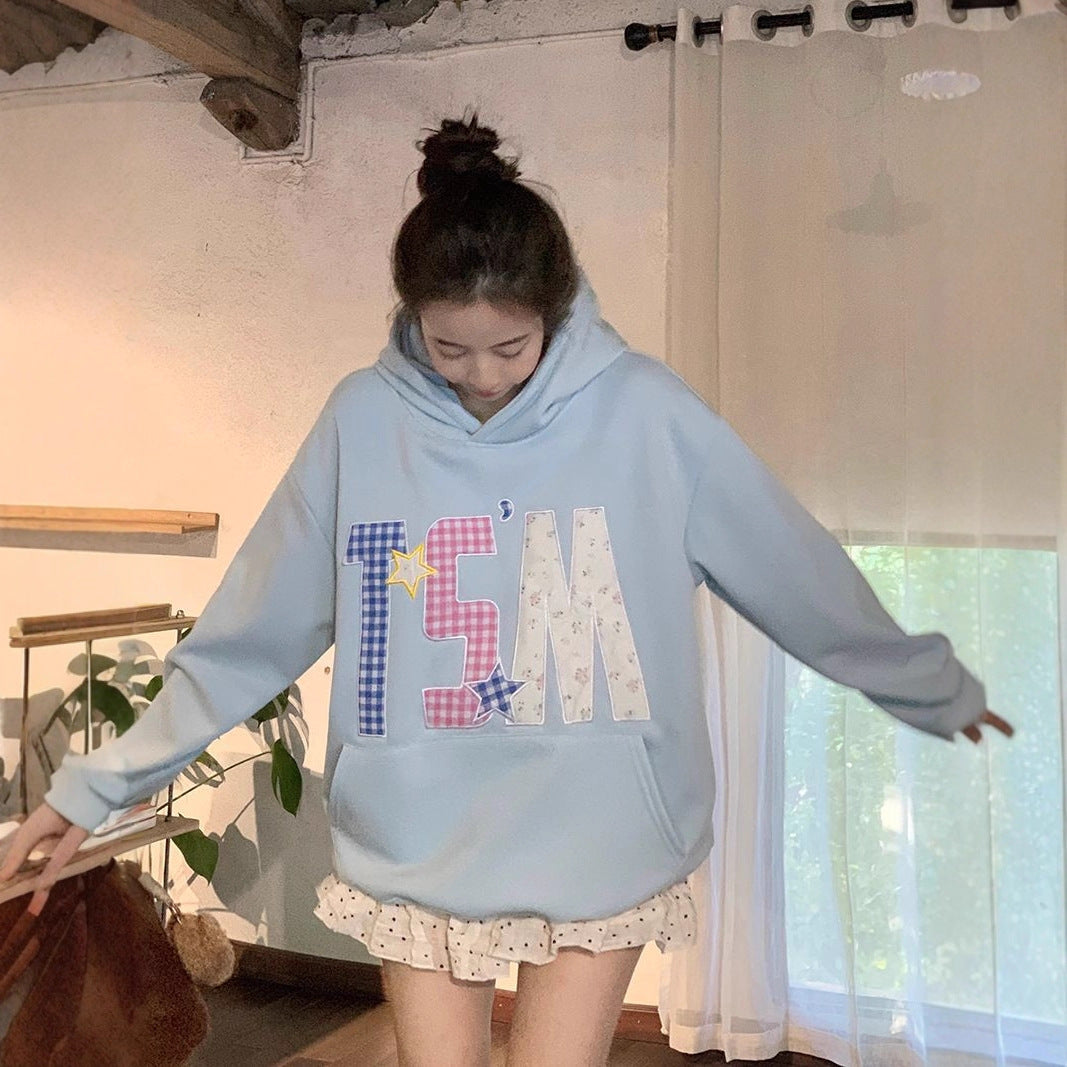 Women's Chinese Cotton Composite Embroidery Brushed Thickened Sweaters