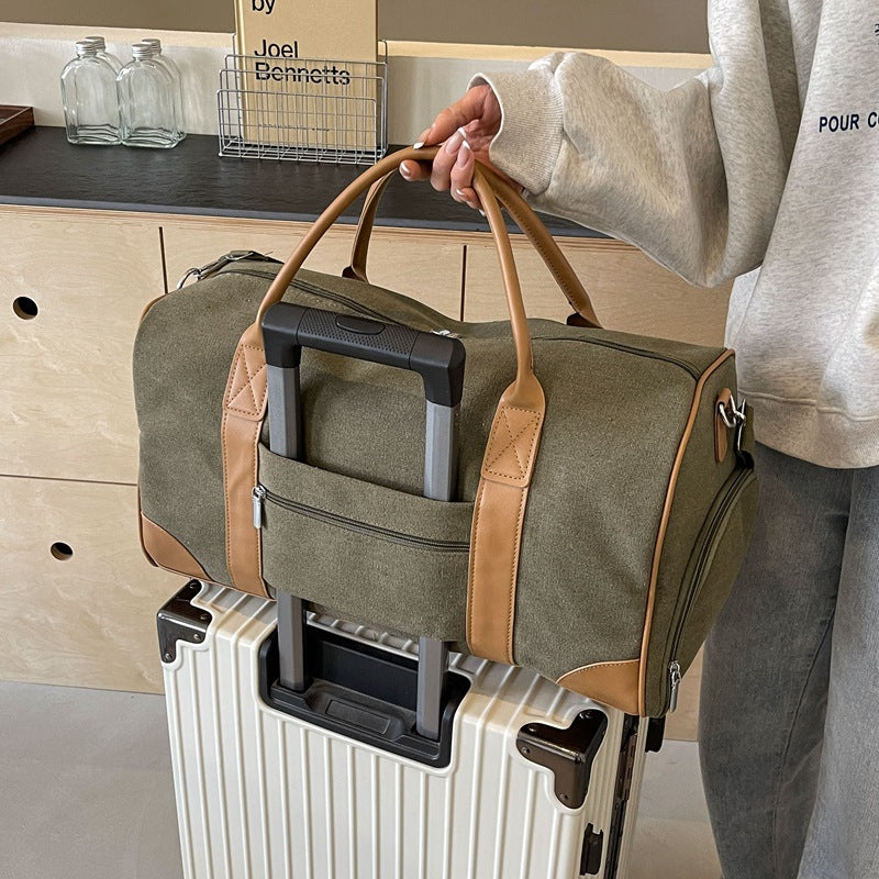 Women's & Men's & Portable Large Capacity Retro Canvas Travel Bags
