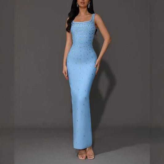 Rhinestone Strap Dress Affordable Luxury Fashion Party Dresses