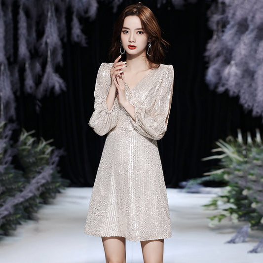 Women's Temperamental Little Dress Light Luxury Small Wedding Dresses