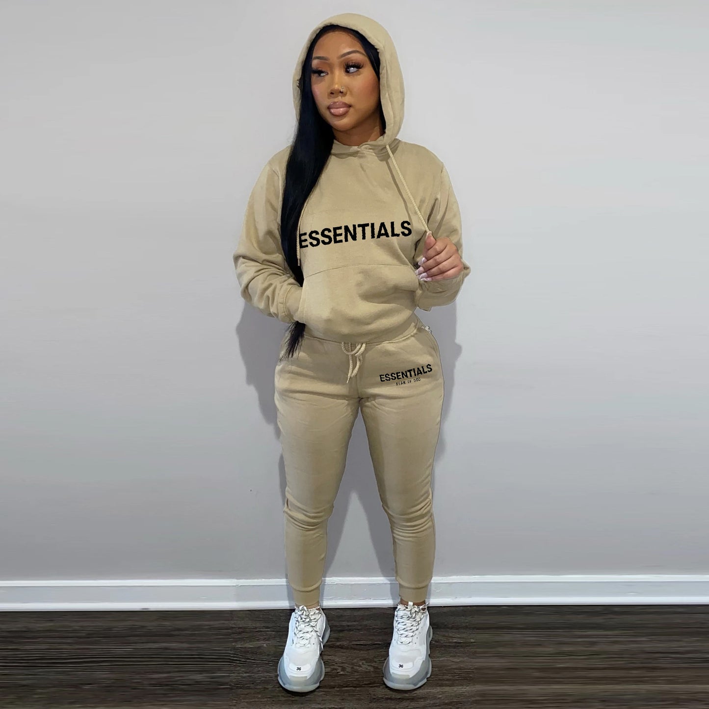 Women's Fashion Chest Casual Hooded Set Suits