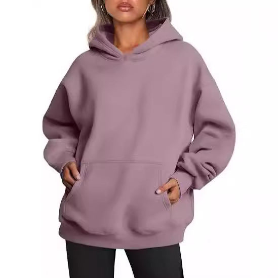 Glamorous Women's Hooded Fashion Casual Pocket Sweaters