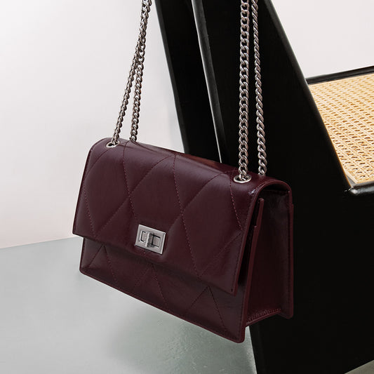 Women's Commuter Portable Genuine Leather Delicate Pouch Crossbody Bags