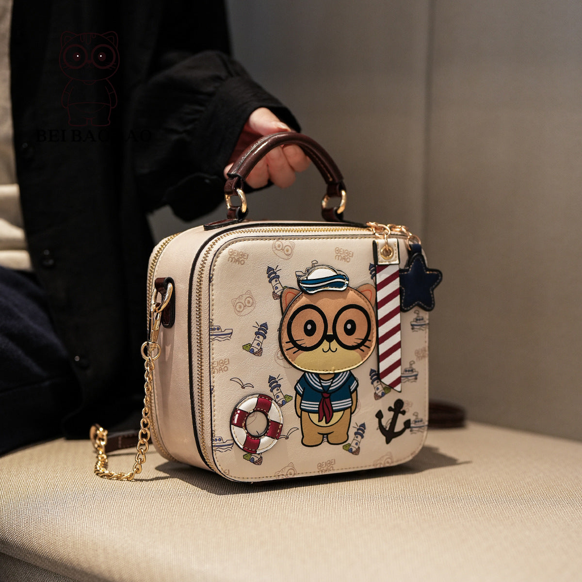 Source Cute Cartoon Box Portable Fashion Crossbody Bags