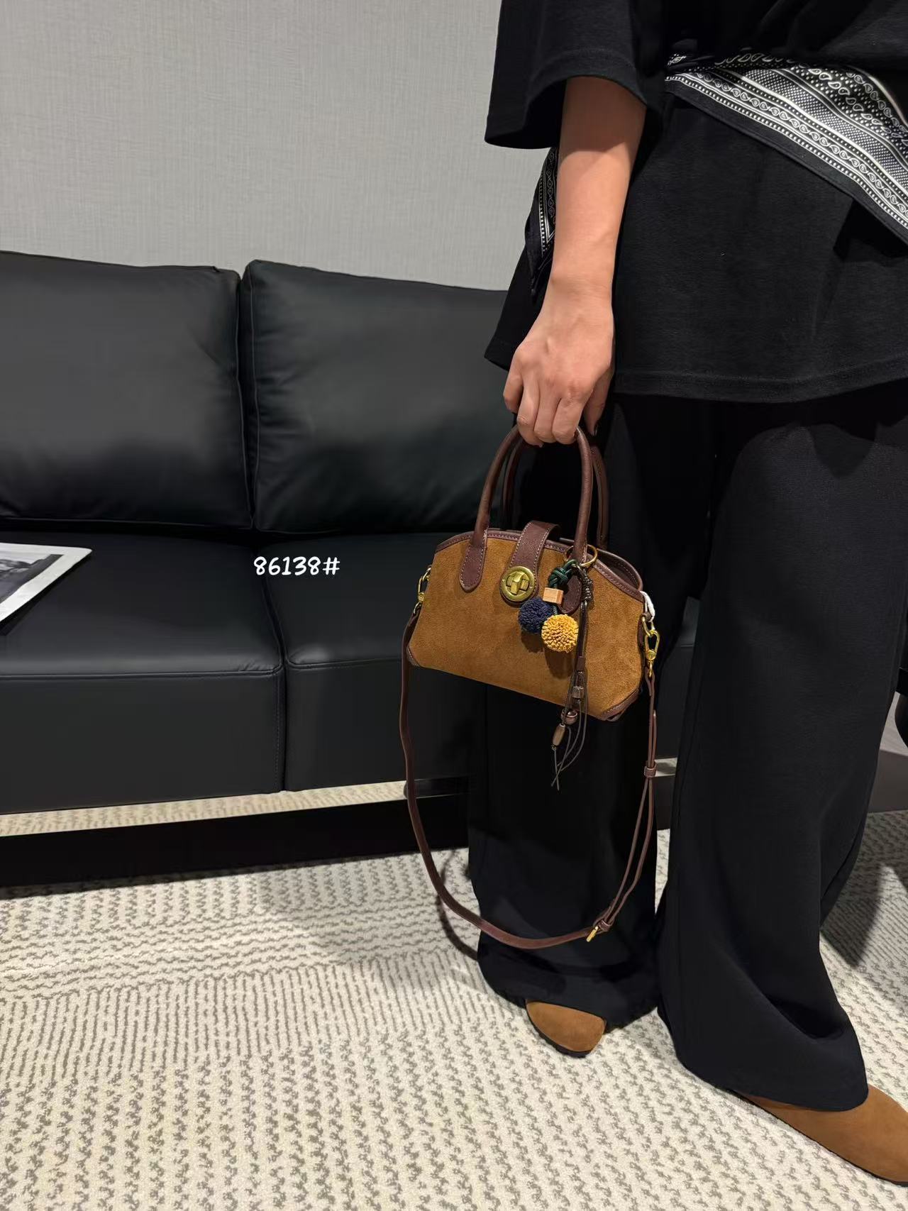 Women's Genuine Leather Matte Fashion Portable Shell Bags