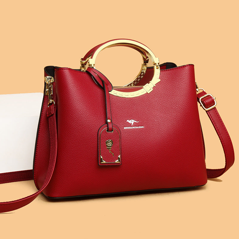 Women's Soft Leather High-grade Fashion Large Handbags